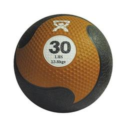 Medizinball aus Gummi 13,5 kg braun