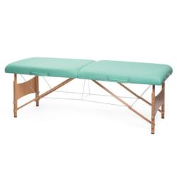 Tragbare Komfort Massageliege grün, aus Holz