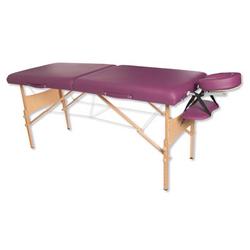 Tragbare Komfort Massageliege burgund, aus Holz 