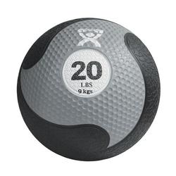 Medizinball aus Gummi 9kg silber