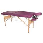 Tragbare Komfort Massageliege burgund, aus Holz  / Bild 1